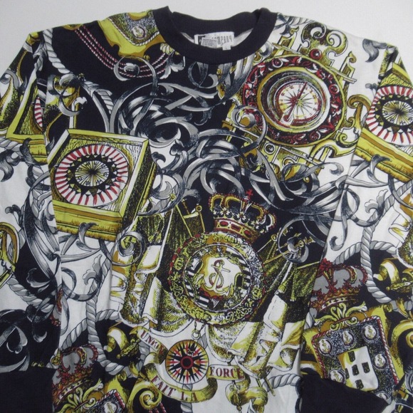 Vintage SK & Company Sweatshirt Rope Crown Chains All Over Print Street Wear - Picture 1 of 4